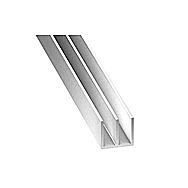 White Plastic Double U Channel Profile 21x10.5mm 1 Metre Length