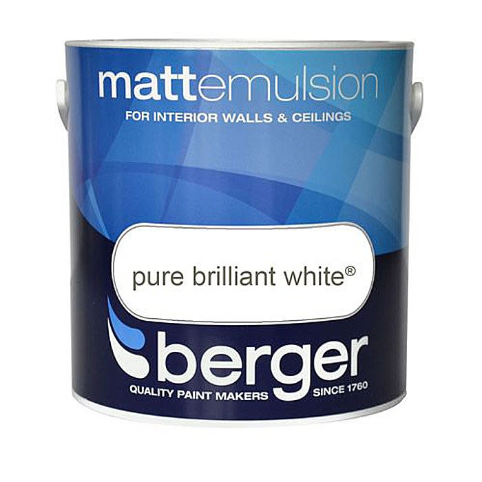 Berger Flat White Matt Emulsion 10 Litre Tin Ray Grahams DIY Store