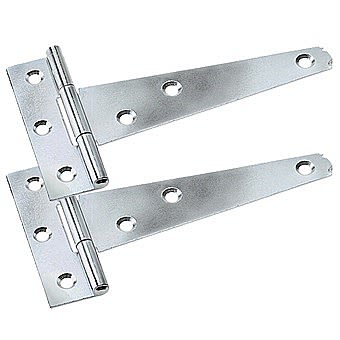 Picture of Strong Zinc Plated Tee Hinges 200mm Garden Gate Hinge 8 Inch