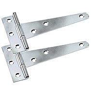 10x Heavy Duty Galvanised Tee Hinges – 250mm / 10" Long, For Gates, Sheds, Doors