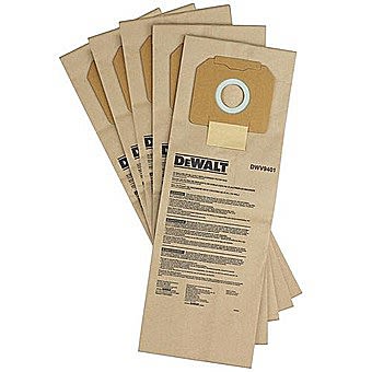 Dewalt DWV9401 Paper Bag 5 Pack To Suit Dewalt DWV902M Vacuum 