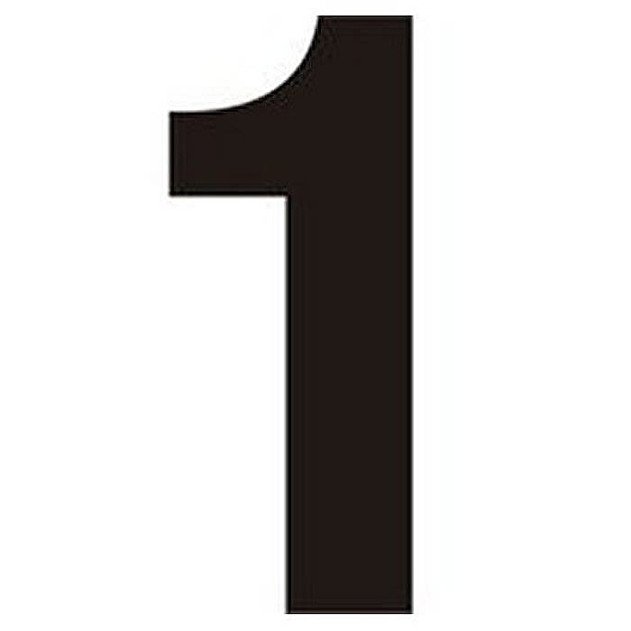 Centurion 150mm Black Self Adhesive Vinyl Number 1 Pack of 5 Ray