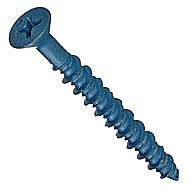 Blue Masonry Screws 1/4" x 70mm Countersunk