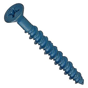 Picture of Blue Masonry Screws 1/4" x 70mm Countersunk