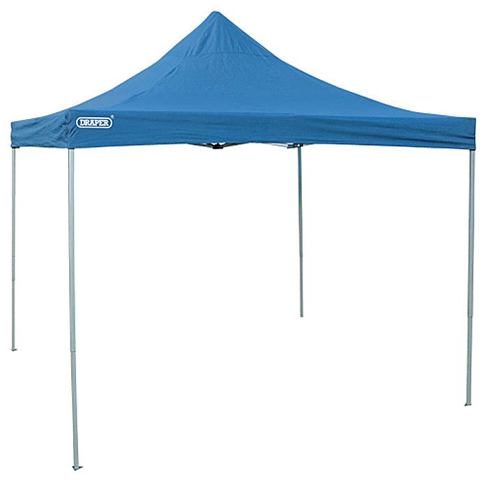 Draper 76942 Folding Gazebo 3m x 3m Blue Ray Grahams DIY Store