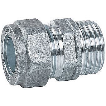 Chrome Plated Compression Male Straight 15mm x 1/2 Inch