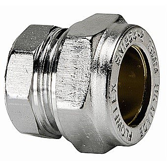 Chrome Plated Compression Stop End 15mm