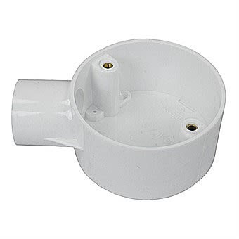 White Plastic 20mm Conduit Box End