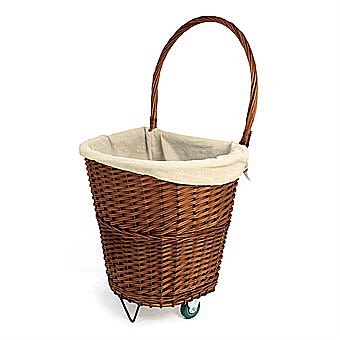 De Vielle Medium Natural Wicker Firelog Cart DEF761055