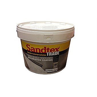 Sandtex 15 Year White Exterior High Build Textured Decorative Paint 15 Kilo