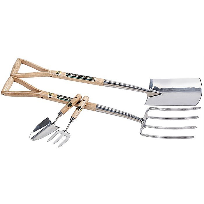 Draper 10348 Stainless Steel Fork And Spade Set with Hand Trowel & ForkDraper 10348 Stainless