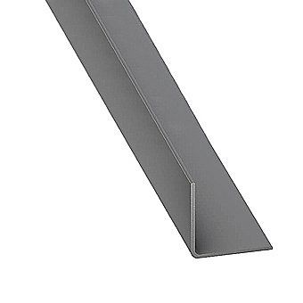 2 Metre PVC Corner Trim Aluminium Grey 20 x 20mm