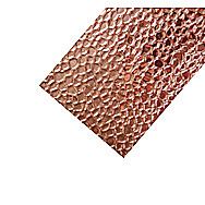 Copper on Aluminium Hammered 0.4mm Sheet 500 x 250mm