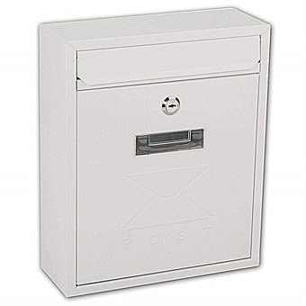 De Vielle Contemporary Post Box in White