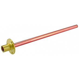 350mm Copper Tube Garden Tap Wallplate 