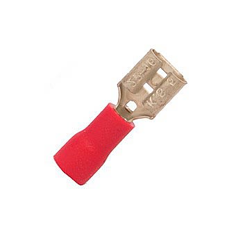 6.3mm Red Female Insulated Push-Ons (Pack of 10)