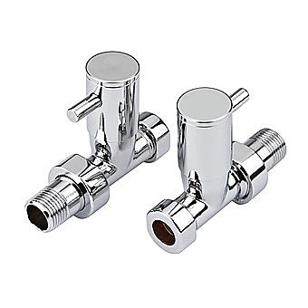 Minimalistic Straight Radiator Valve 15mm Pair