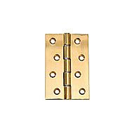 4 Inch Doubled Steel Washered Satin Brass Hinge