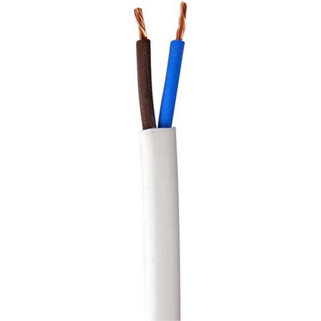 1mm White 3182Y 2 Core Flexible Cable Ray Grahams DIY Store