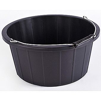 Large Black Animal Feeding Bucket