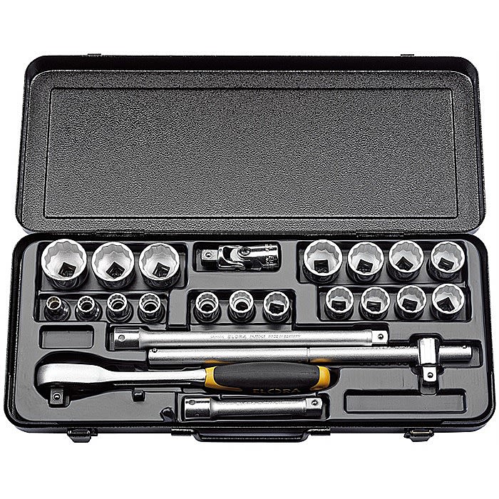 Draper 50649 23 Piece 1/2 Inch Square Drive Elora Socket Set Ray