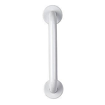 Croydex 30cm Straight White Bathroom Grab Bar with Anti Sip Grip