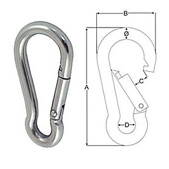 Carbine Hook Zinc Plated 9 x 90mm