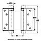 Double Action Hinges 100mm Pair for 21 - 30mm Doors