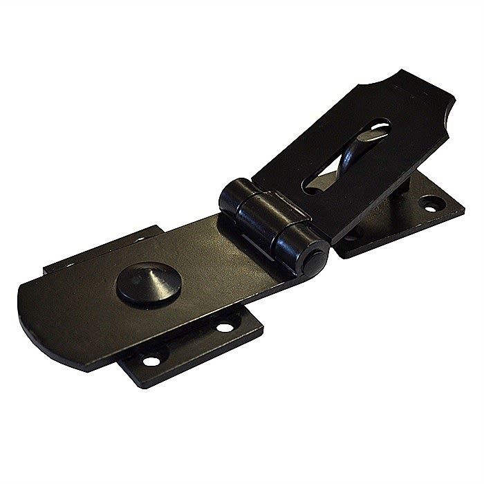 Centurion SP63P 250mm Heavy Duty Swivel Hasp & Staple Black Packed