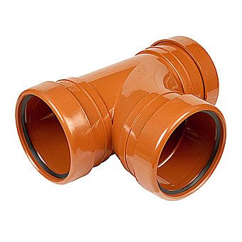 Triple Socket Sewer Tee Junction 110mm 87.5º