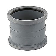 Soil Pipe Double Socket Connector Grey 110mm