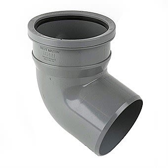 Soil Pipe Single Socket Bend Grey 110mm 112.5º