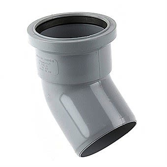 Soil Pipe Single Socket Bend Grey 110mm 135º