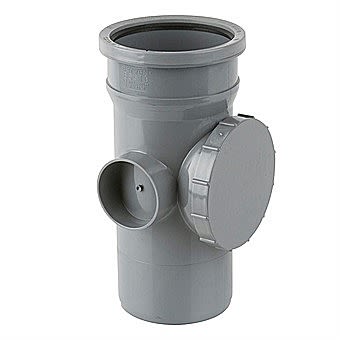 Soil Pipe Single Socket Access Pipe Grey 110mm