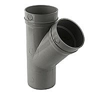 Soil Pipe Double Socket 'Y' Branch Grey 110mm 135º