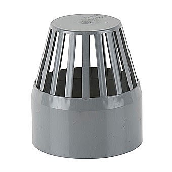 Soil Pipe Vent Cowl Grey 110mm