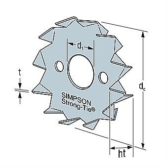 Simpson DSTC Double Sided Timber Connector 62mm