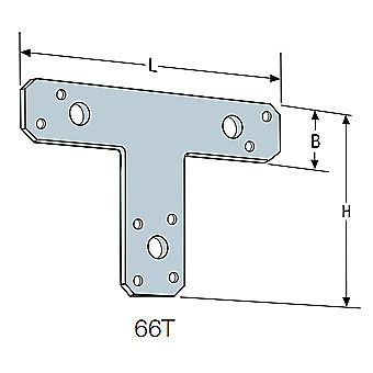 Simpson 'T' Bracket 150 x 125 x 38mm