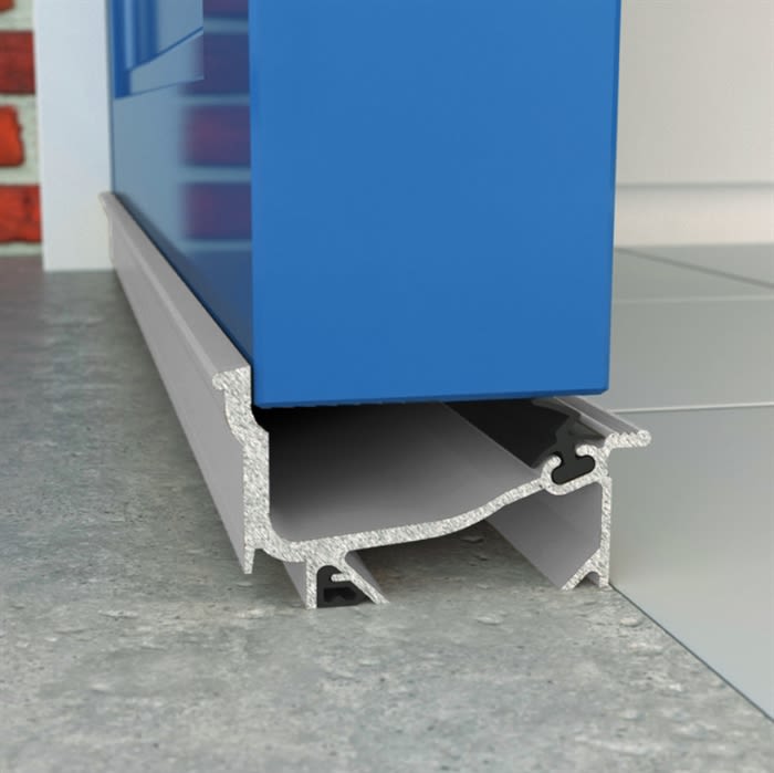 Silver EXITEX Macclex 25mm Clearance Threshold Door Sill