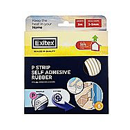 Exitex P Strip Draught Seal 5m White