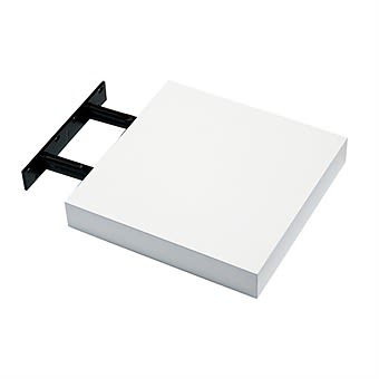 Hudson Gloss White Floating Shelf Kit 240mm & Concealed Bracket