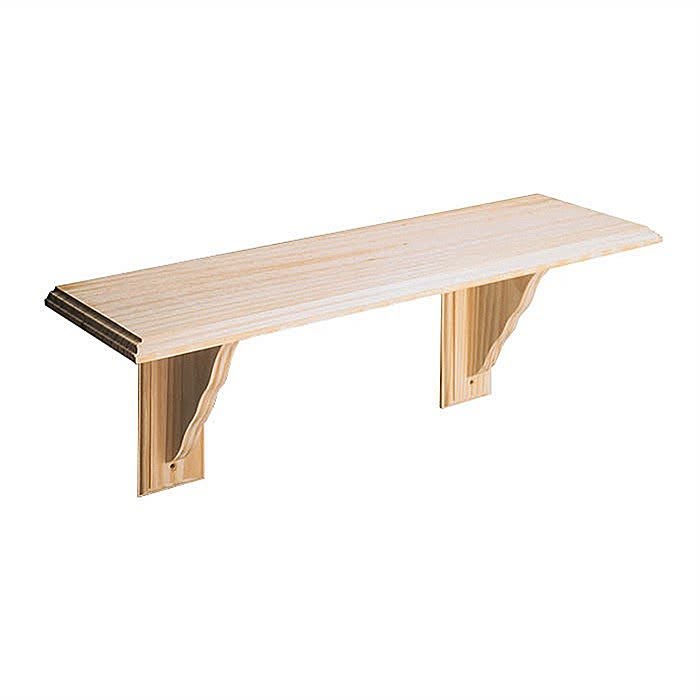 Solid Wooden Shelf Kit 1180mm Pre Sanded With Fixings TS104 Ray