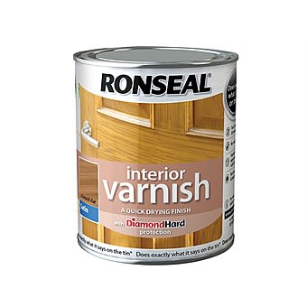 Ronseal Quick Drying Interior Varnish Satin French Oak 250ml