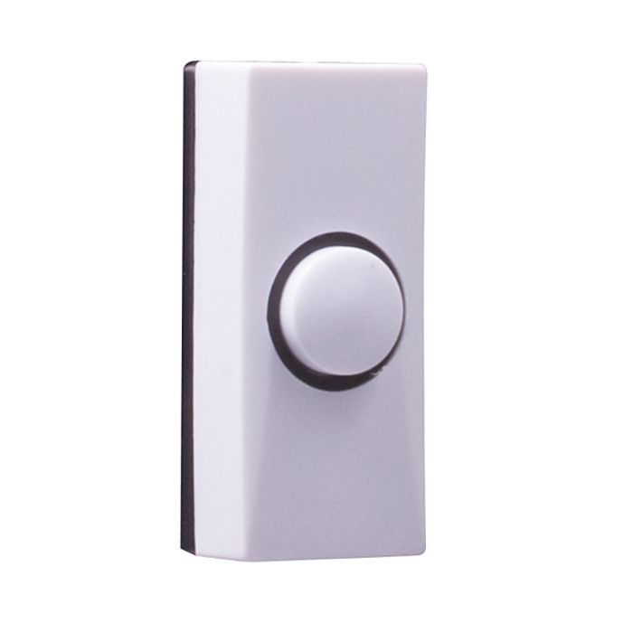Byron Wired Button Bell Push White 7910 Ray Grahams DIY Store