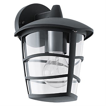 Eglo Aloria Black Outdoor Wall Light with Down Design 93098