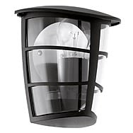 Eglo Aloria Black Outdoor Wall Light Direct Mount 93407