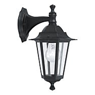 Eglo Laterna 4 Black Outdoor Wall Light with Down Design 22467
