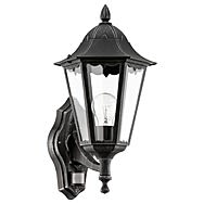 Eglo Navedo Sensor Black Outdoor Wall Light with Up Design 93458