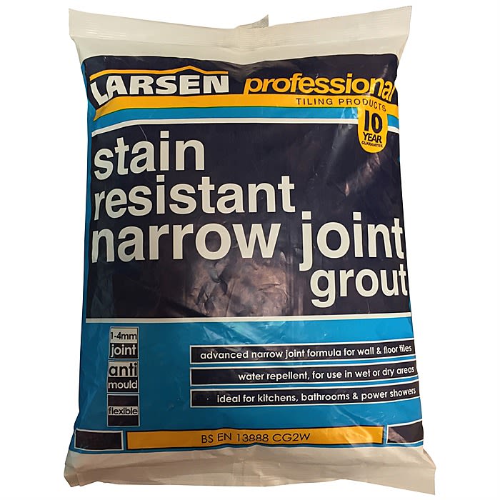 Larsen Stain Resistant Narrow Joint Grout White 3kg Ray Grahams DIY Store