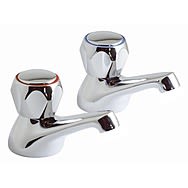 Eirline Contract 1/2 Inch Basin Taps Chrome Plated